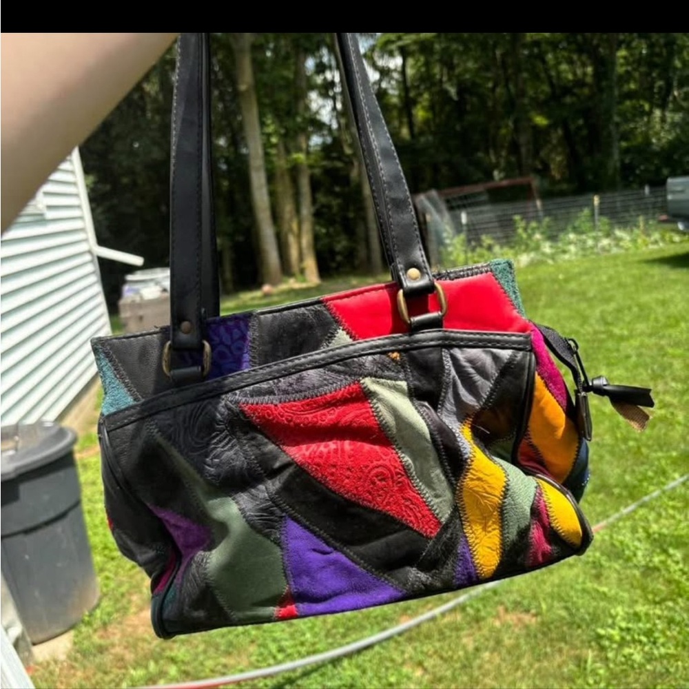 Multicolor Patchwork Tote Bag - image 2